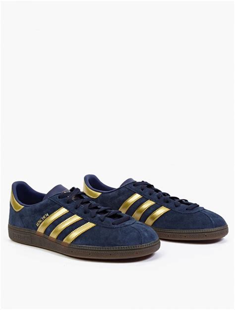 adidas spezial munchen blue gold|Adidas munchen trainers blue.